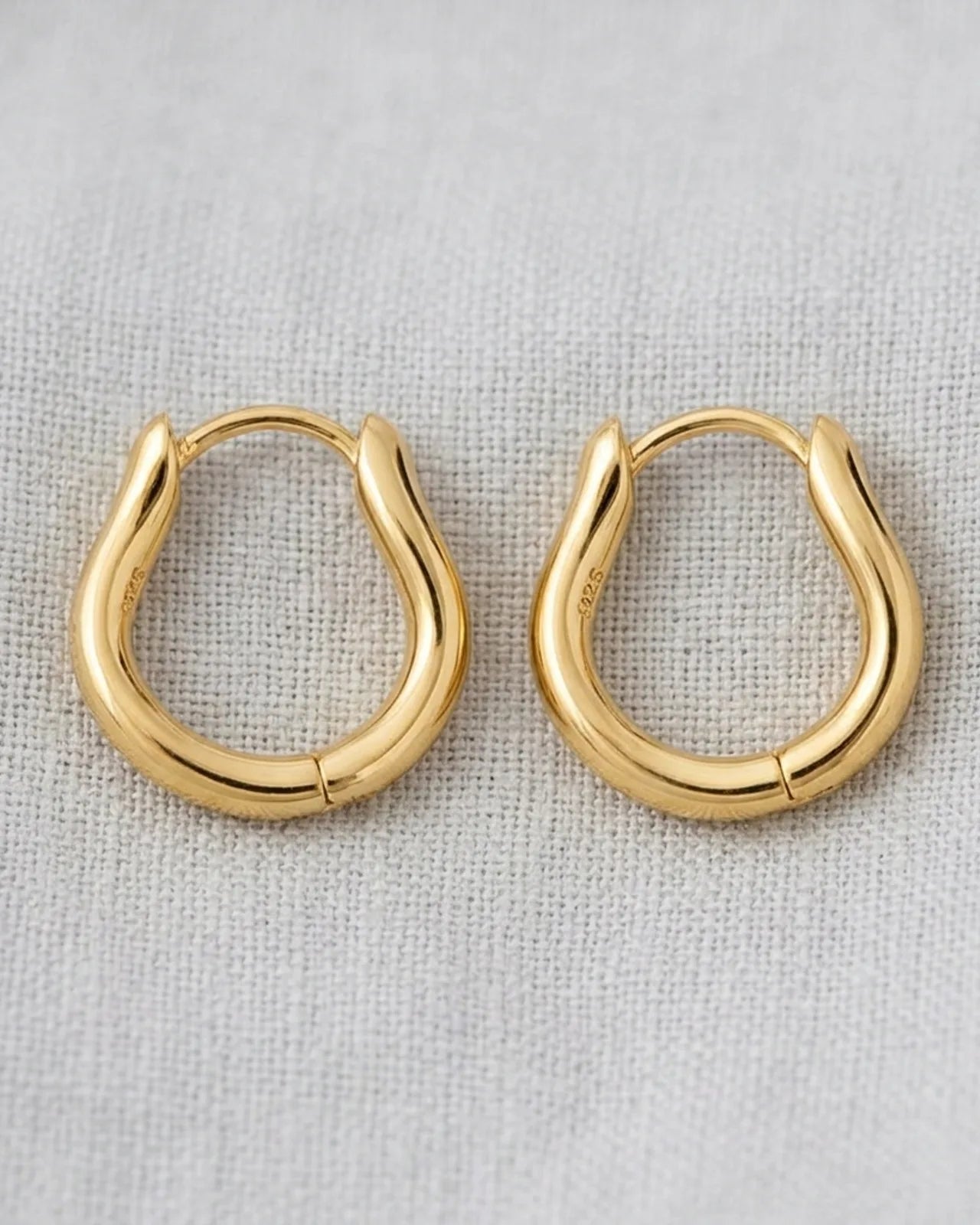 17mm Soft Twist Huggie Earrings in Silver or Gold