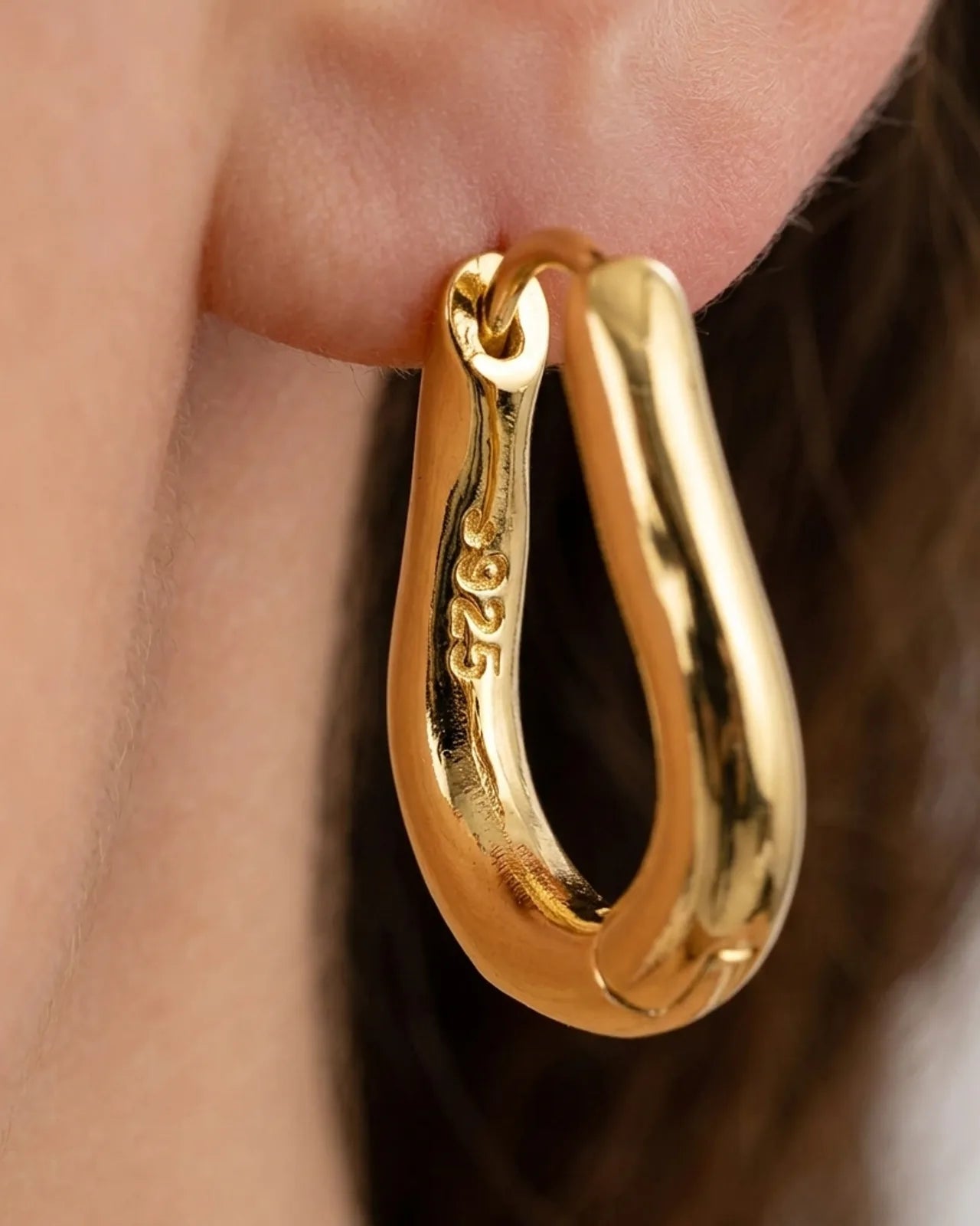 17mm Soft Twist Huggie Earrings in Silver or Gold