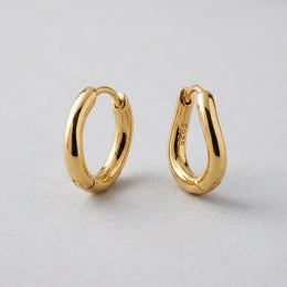17mm Soft Twist Huggie Earrings in Silver or Gold