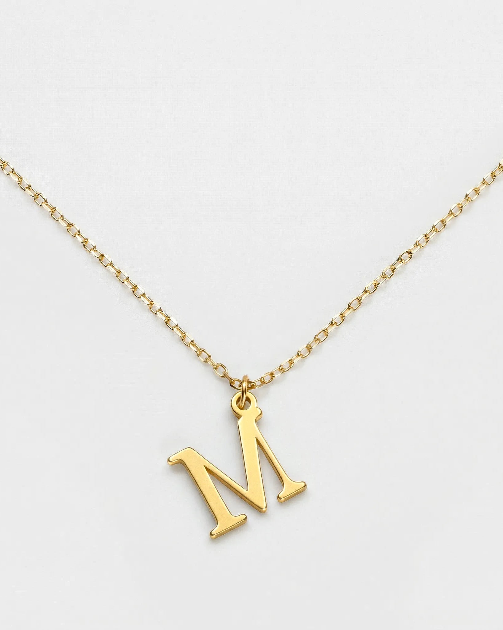 Single Initial Necklace in 18ct Gold, Sterling Silver or Gold Vermeil