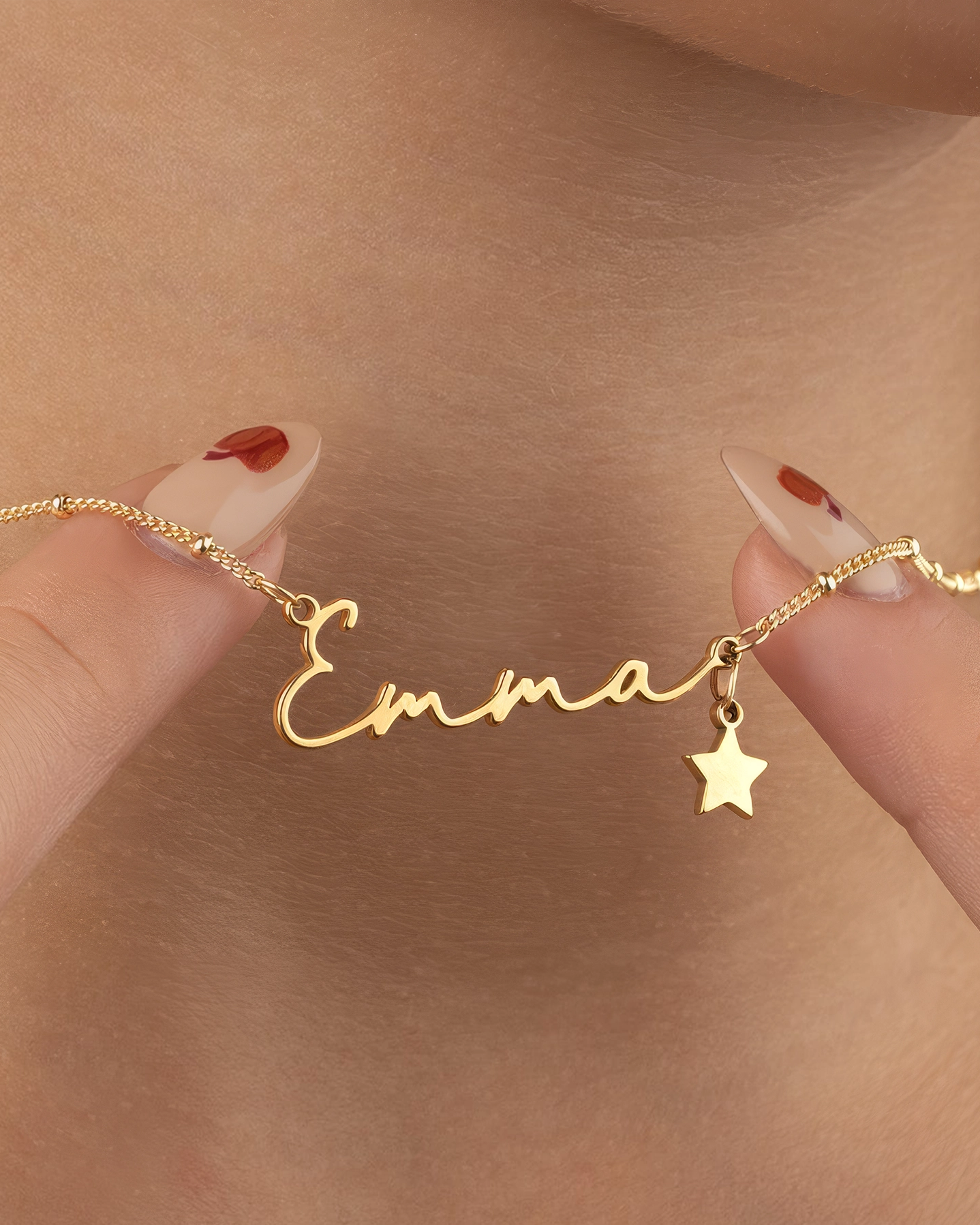 Personalised Name Necklace in Gold, Silver or Vermeil