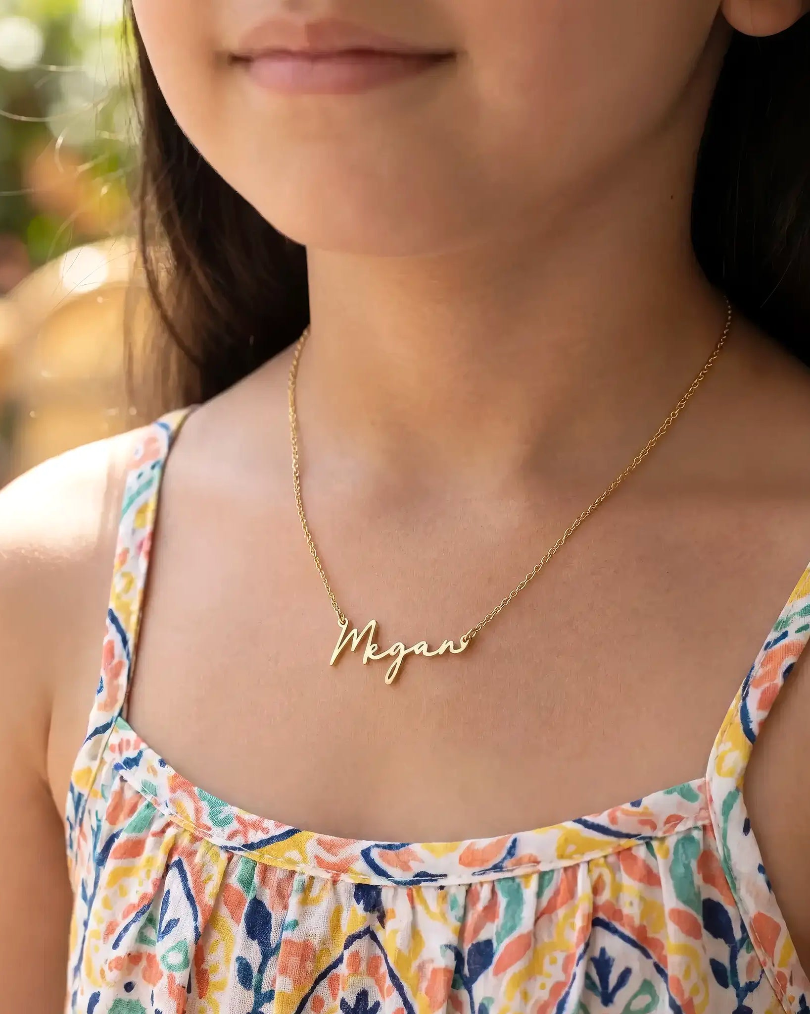 Kids Name Necklace – 9 Unique Designs & 200+ Charms – Waterproof, Hypoallergenic Children’s Jewellery Gift