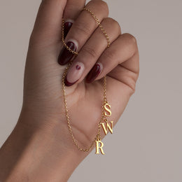 Triple Initial Necklace