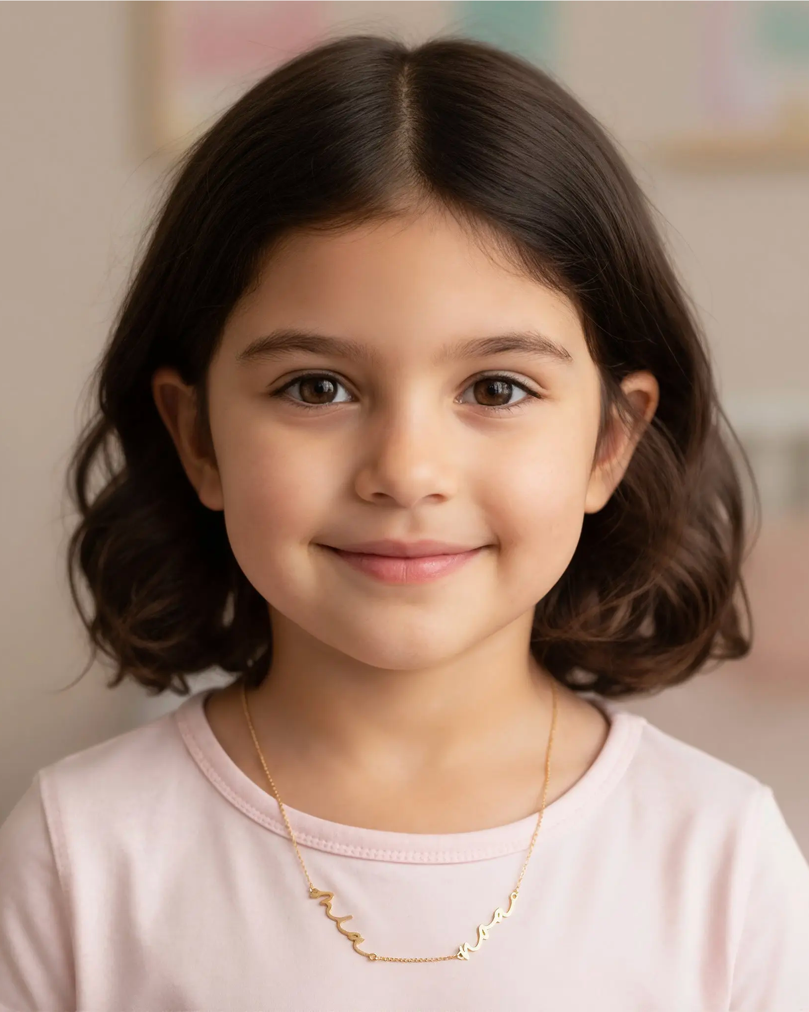 Kids Double Name Necklace – Children’s Personalised Multiple Name Gift in Gold & Silver