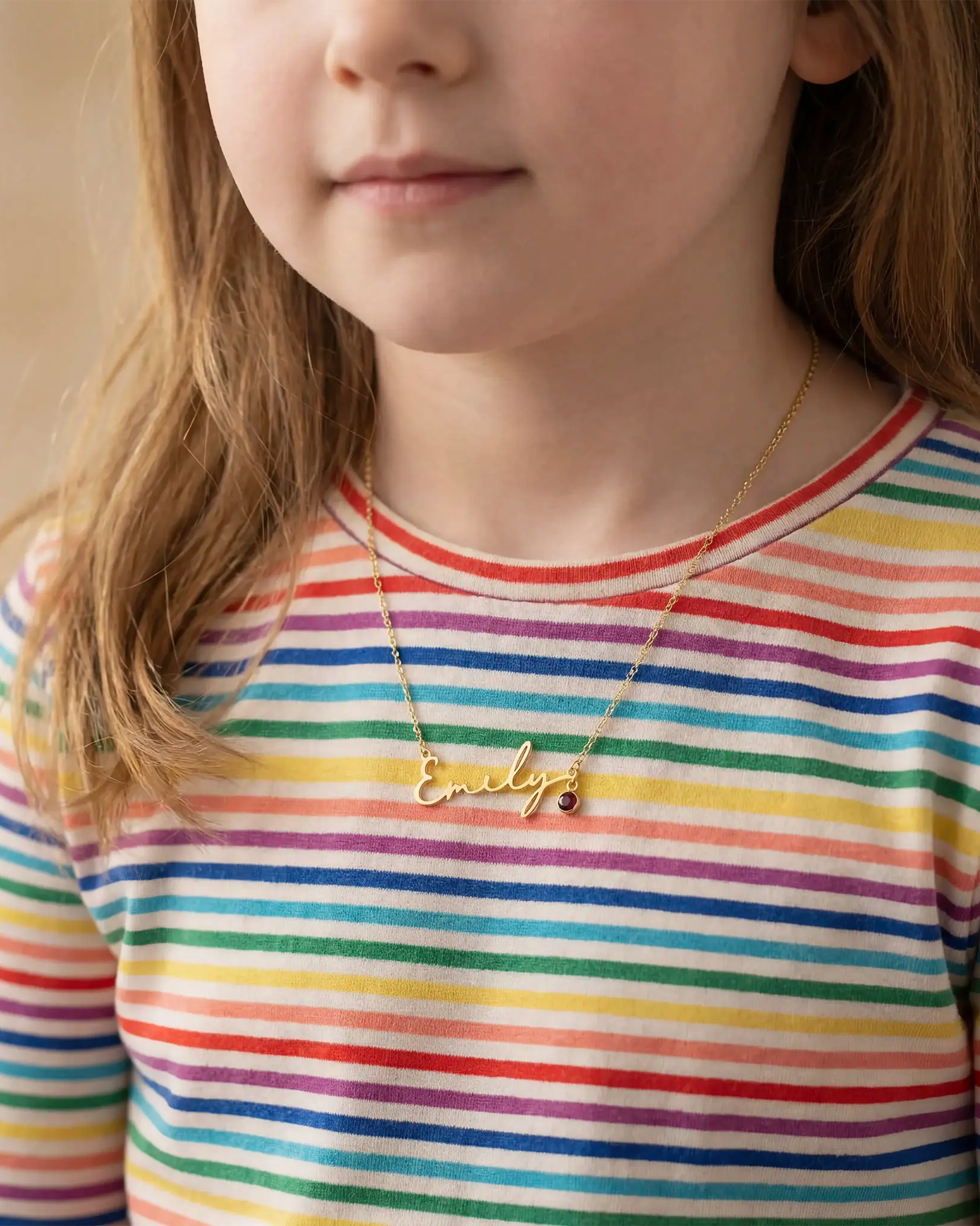 Kids Name Necklace – 9 Unique Designs & 200+ Charms – Waterproof, Hypoallergenic Children’s Jewellery Gift