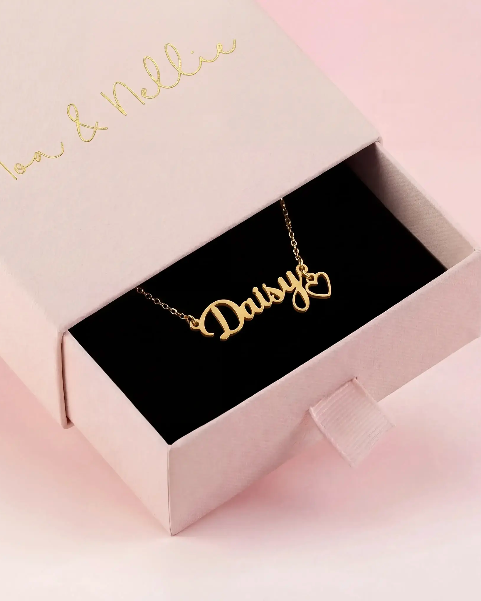 Custom Kids Name Necklace – Personalised Children’s Jewellery in Gold or Silver – Font2