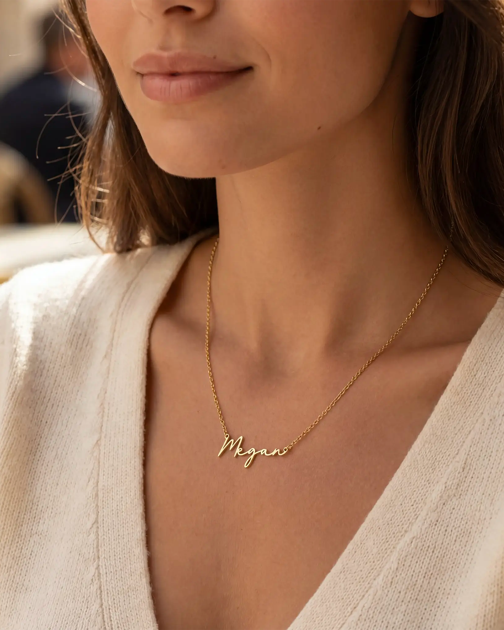 Personalised Name Necklace in Gold, Silver or Vermeil