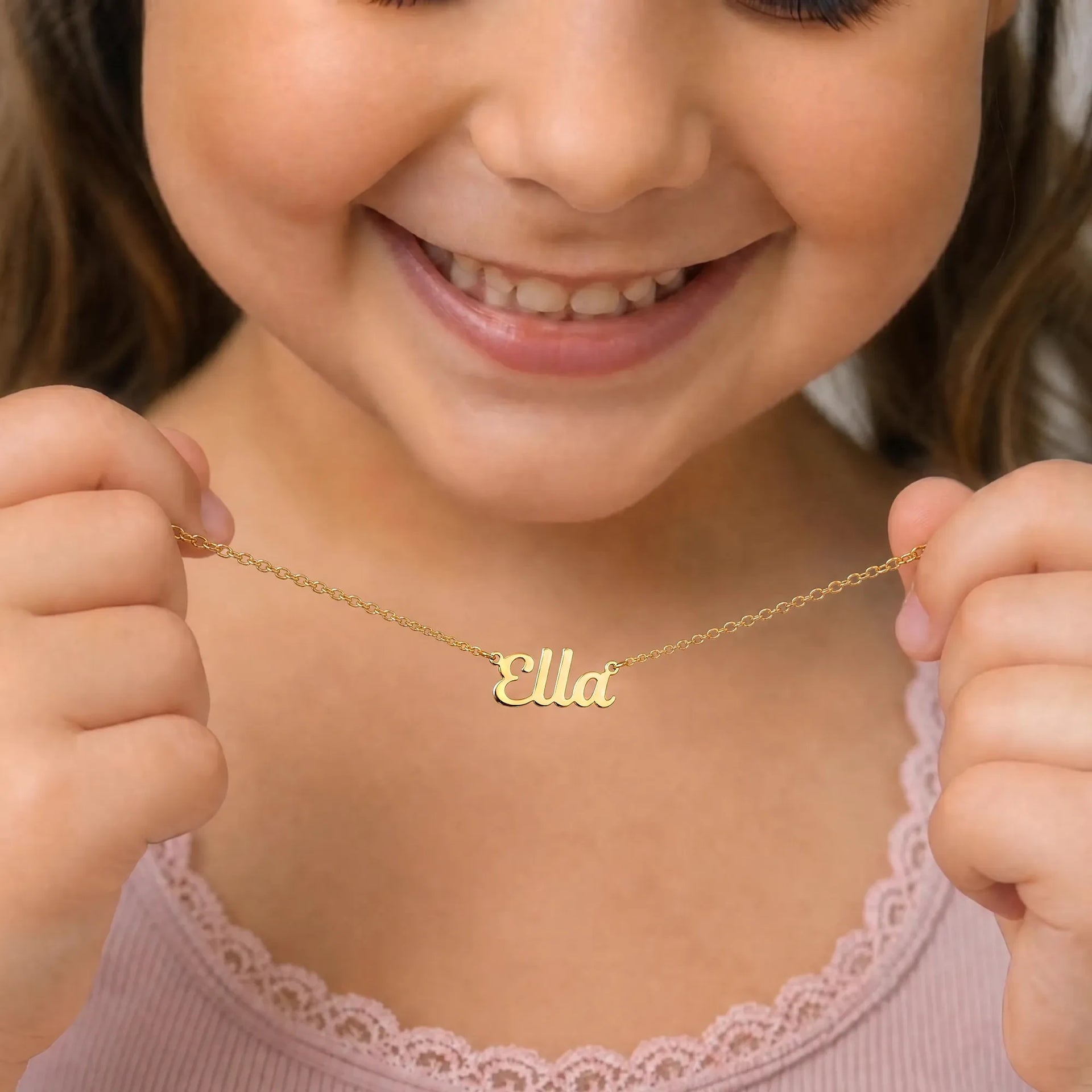 Kids Name Necklace | Personalised Children’s Necklace | HBD