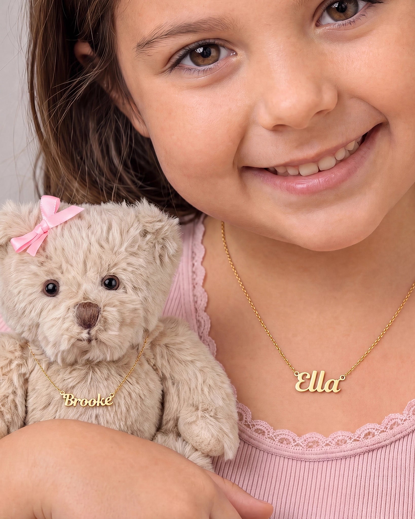 Me & My Bear - Child & Toy Matching Necklace Set