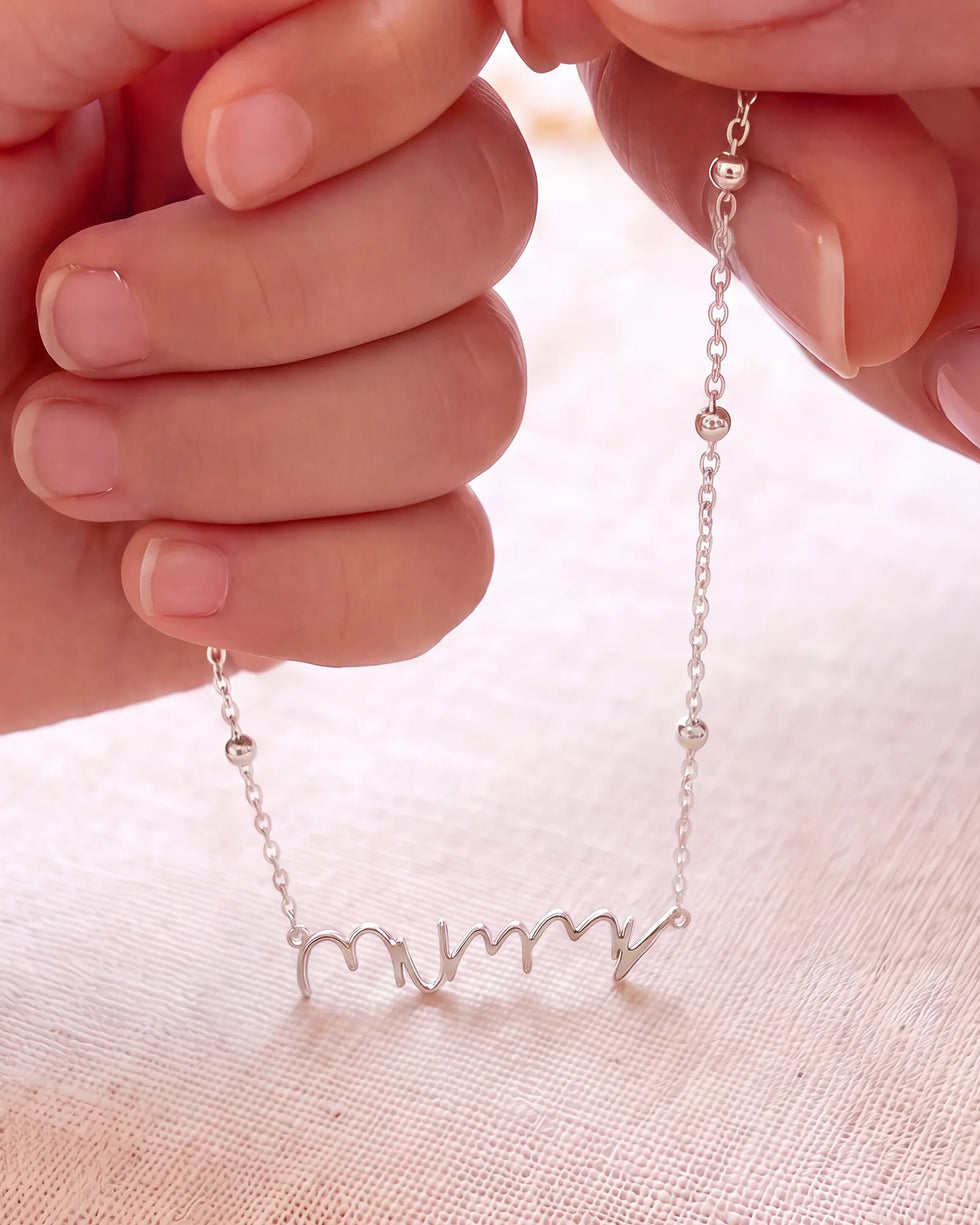 Kids Handwriting Necklace | Gold, Silver & Platinum