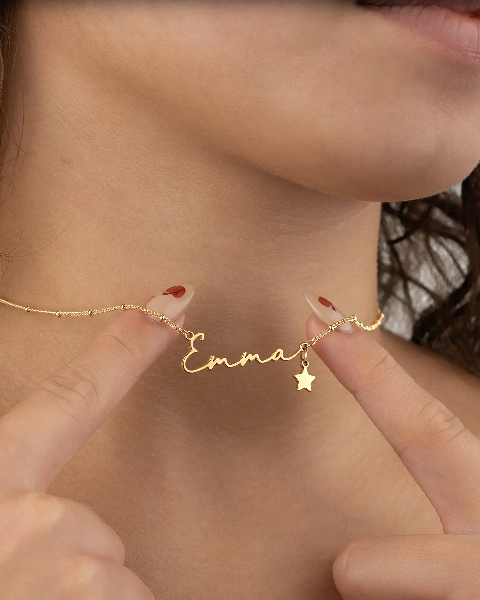 Personalised Name Necklace in Gold, Silver or Vermeil