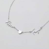 Collana con doppio nome e cuore massiccio