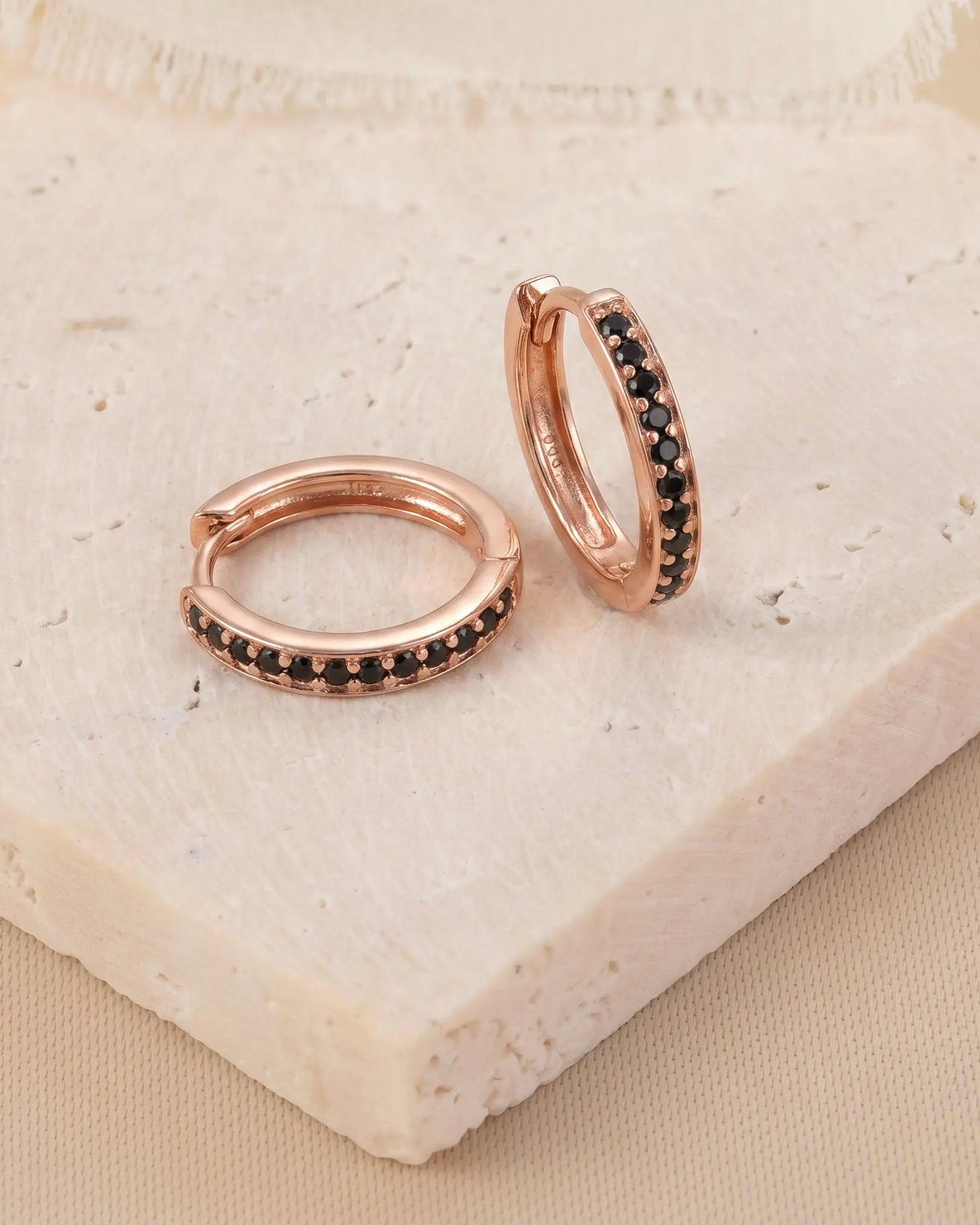 Rose Gold & Cubic Zirconia Huggie