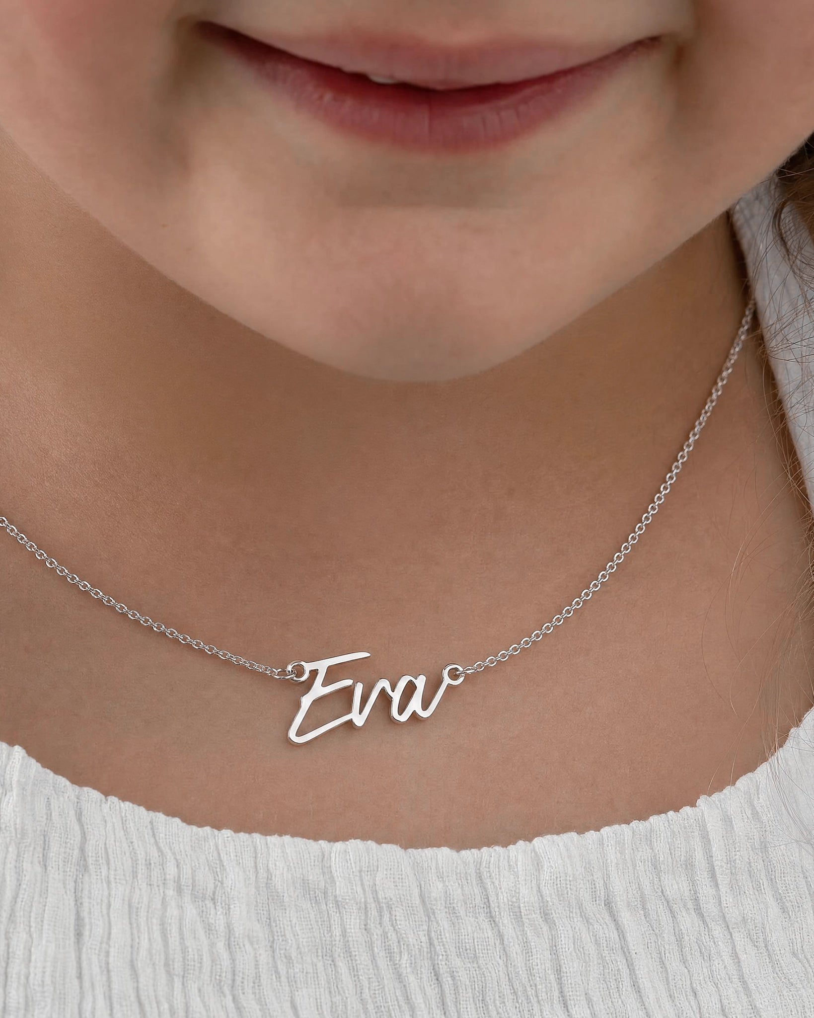 Kids Name Necklace – 9 Unique Designs & 200+ Charms – Waterproof, Hypoallergenic Children’s Jewellery Gift