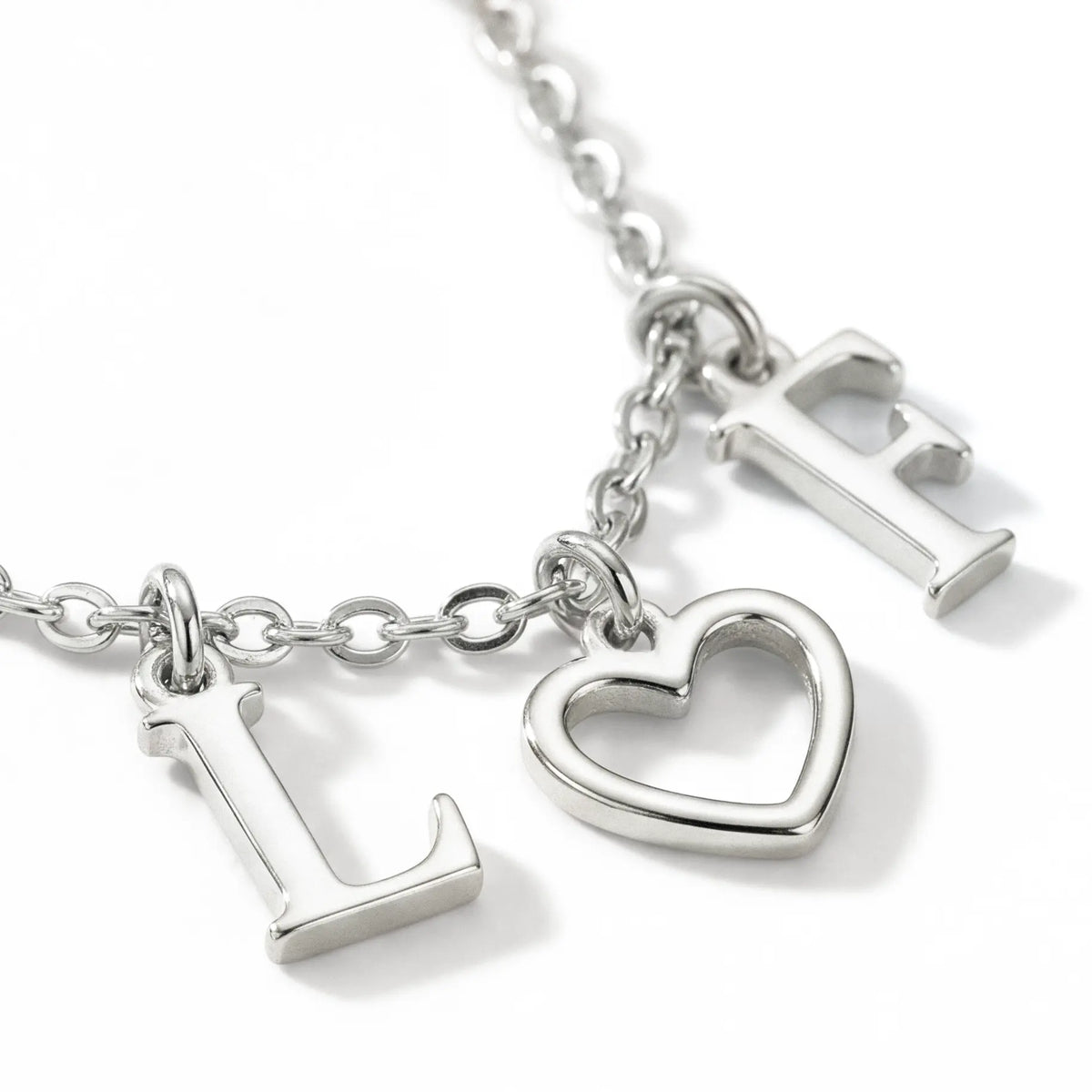 Initial Heart Initial Necklace - Couples & Valentine's Day in Gold & Silver