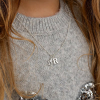 Kids Initial & Guardian Angel Charm Necklace
