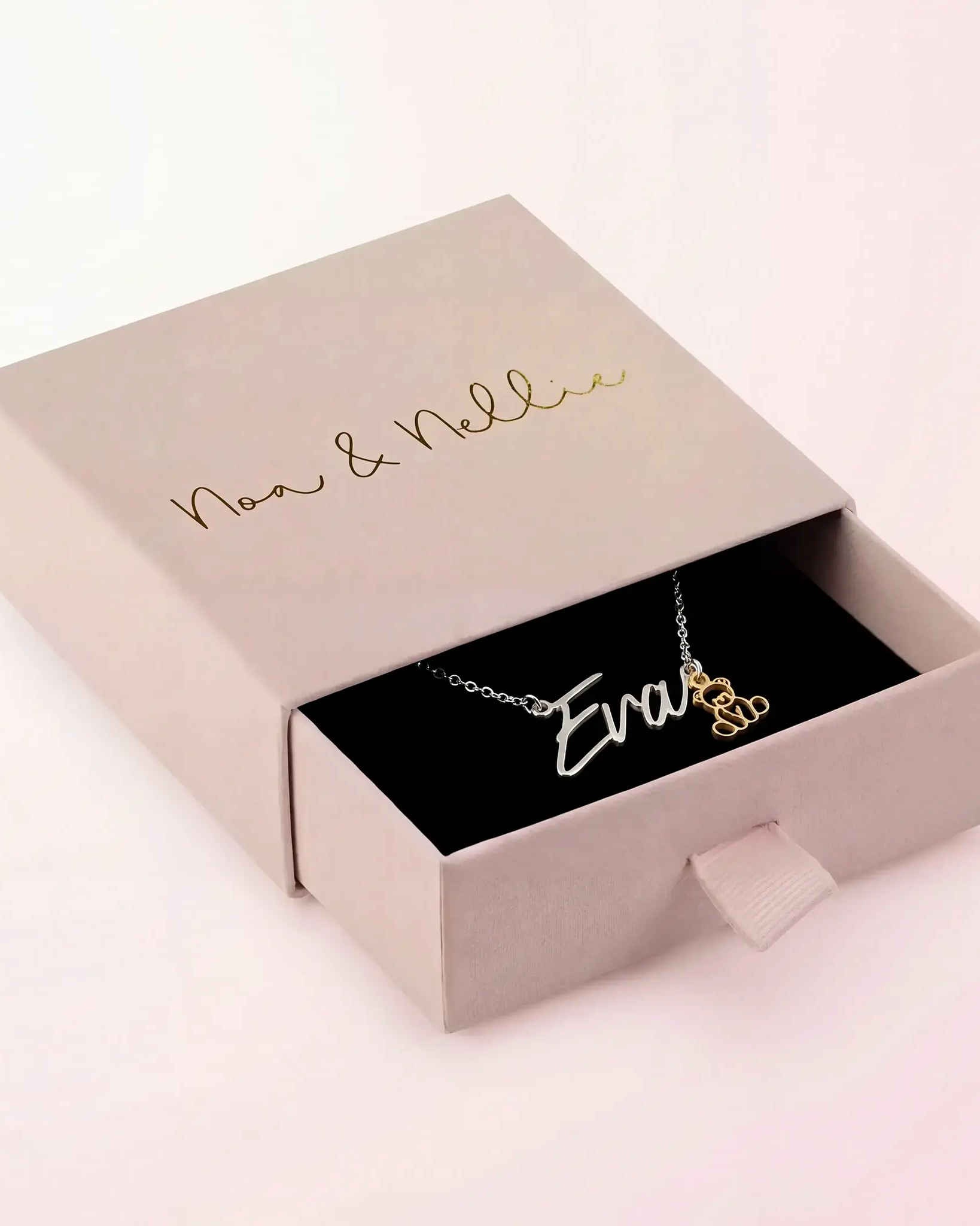 Kids Name Necklace – 9 Unique Designs & 200+ Charms – Waterproof, Hypoallergenic Children’s Jewellery Gift