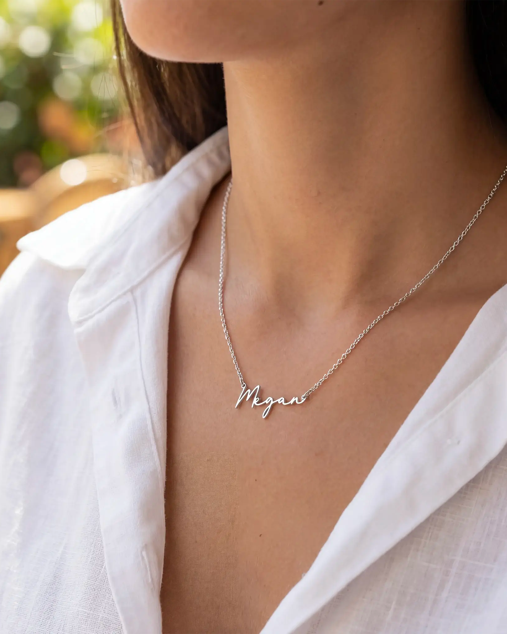 Personalised Name Necklace in Gold, Silver or Vermeil
