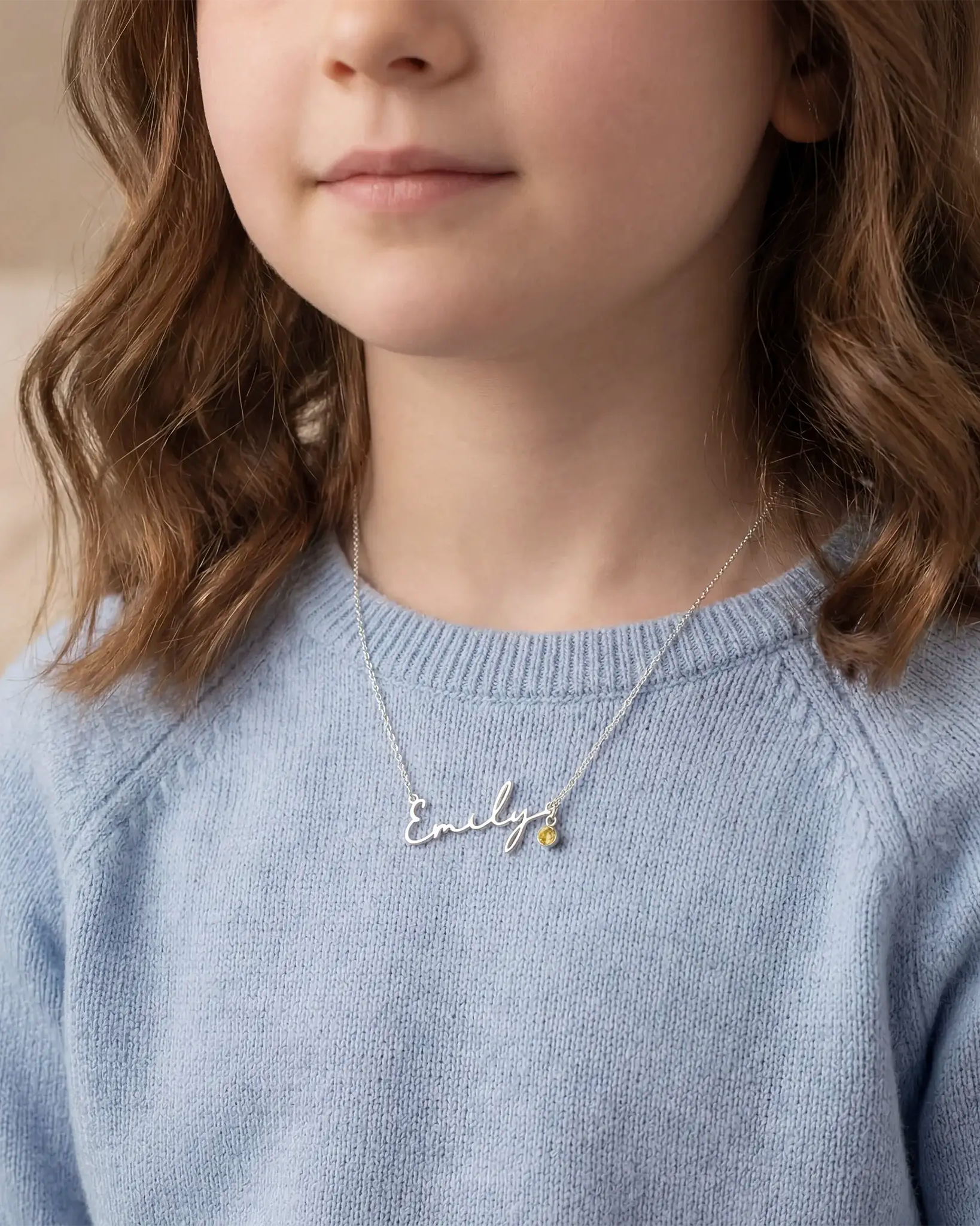 Personalised Kids Name Necklace | Gold or Silver | HBD