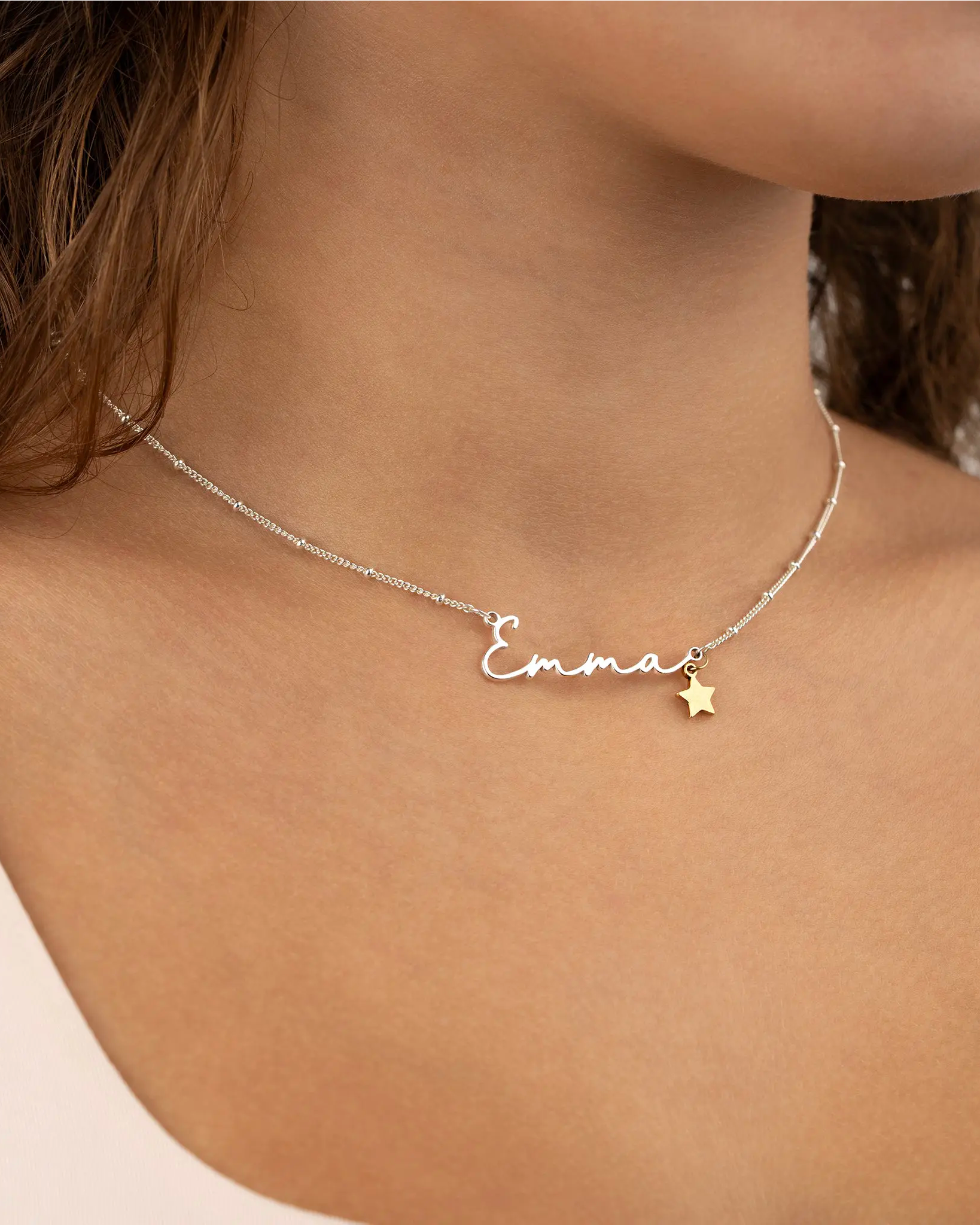 Personalised Name Necklace in Gold, Silver or Vermeil