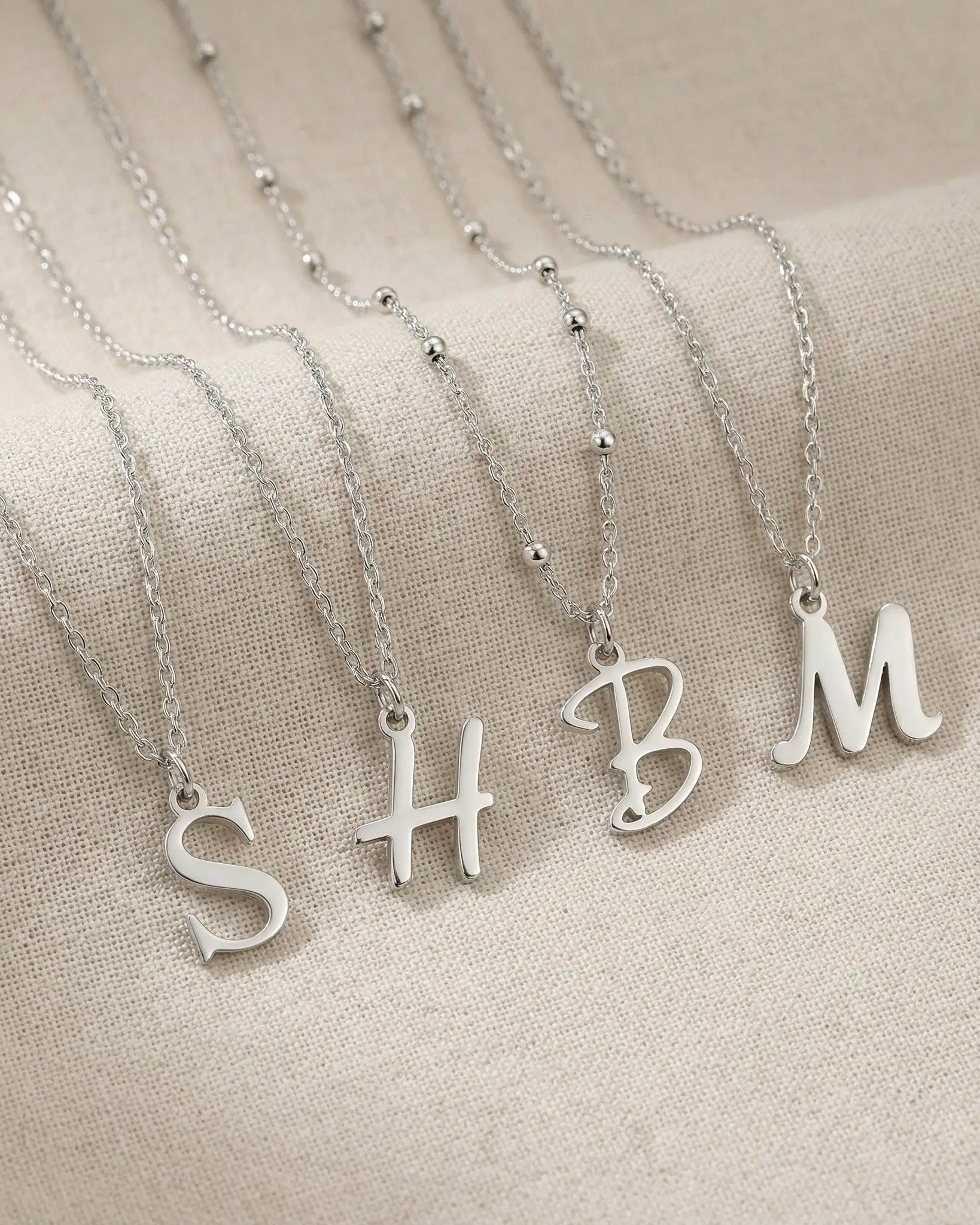 Kids Initial Necklace - Children's Initial Necklace in Gold & Silver