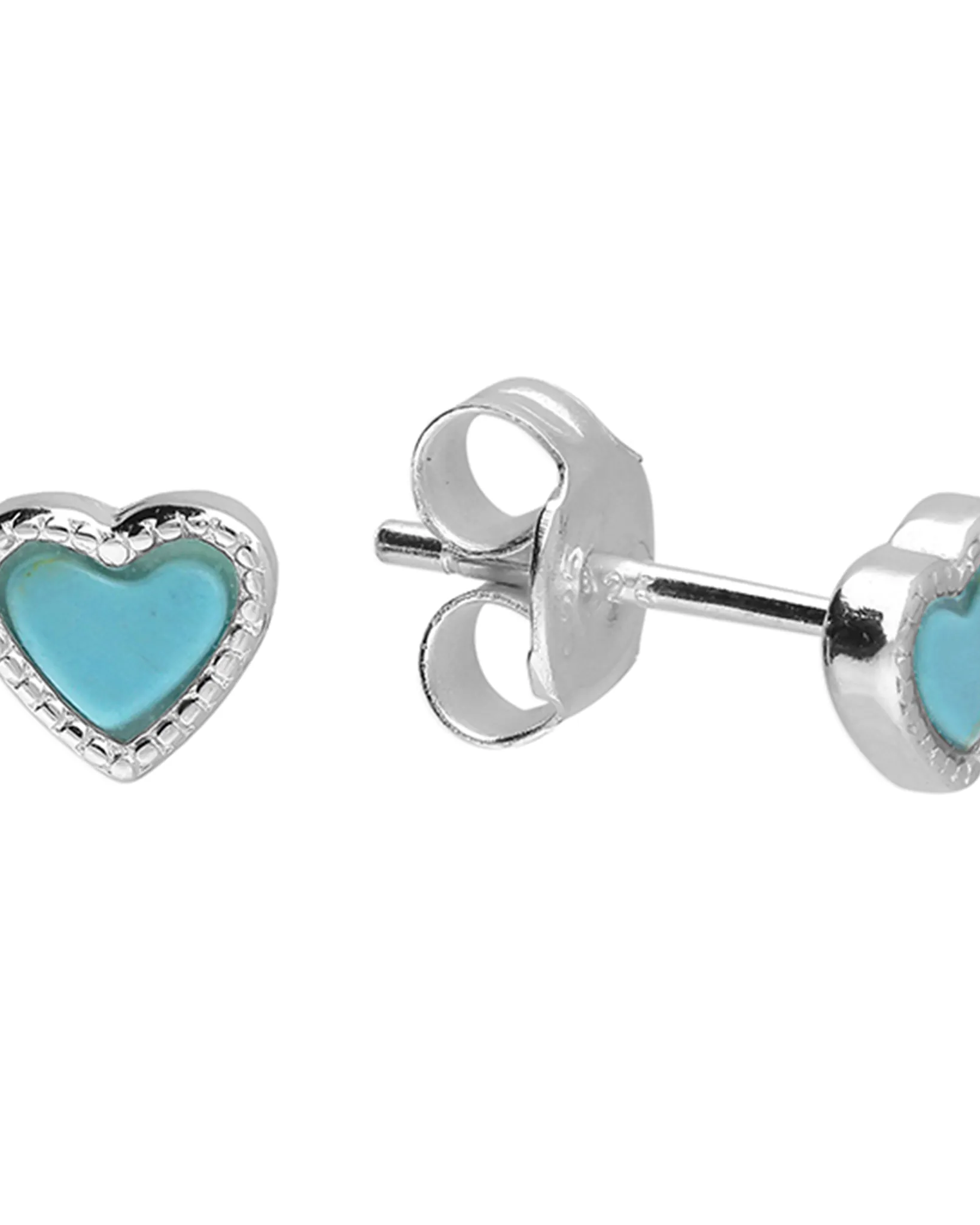 Turquoise Heart Studs