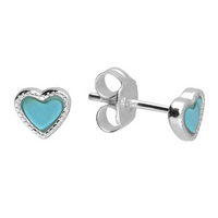 Turquoise Heart Studs