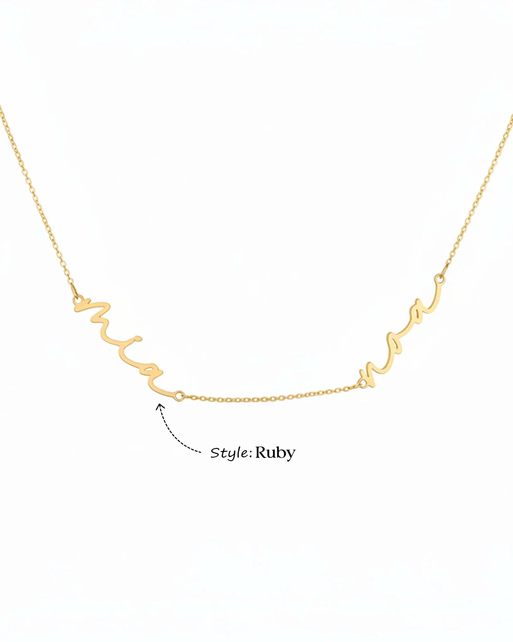 Kids Double Name Necklace – Children’s Personalised Multiple Name Gift in Gold & Silver