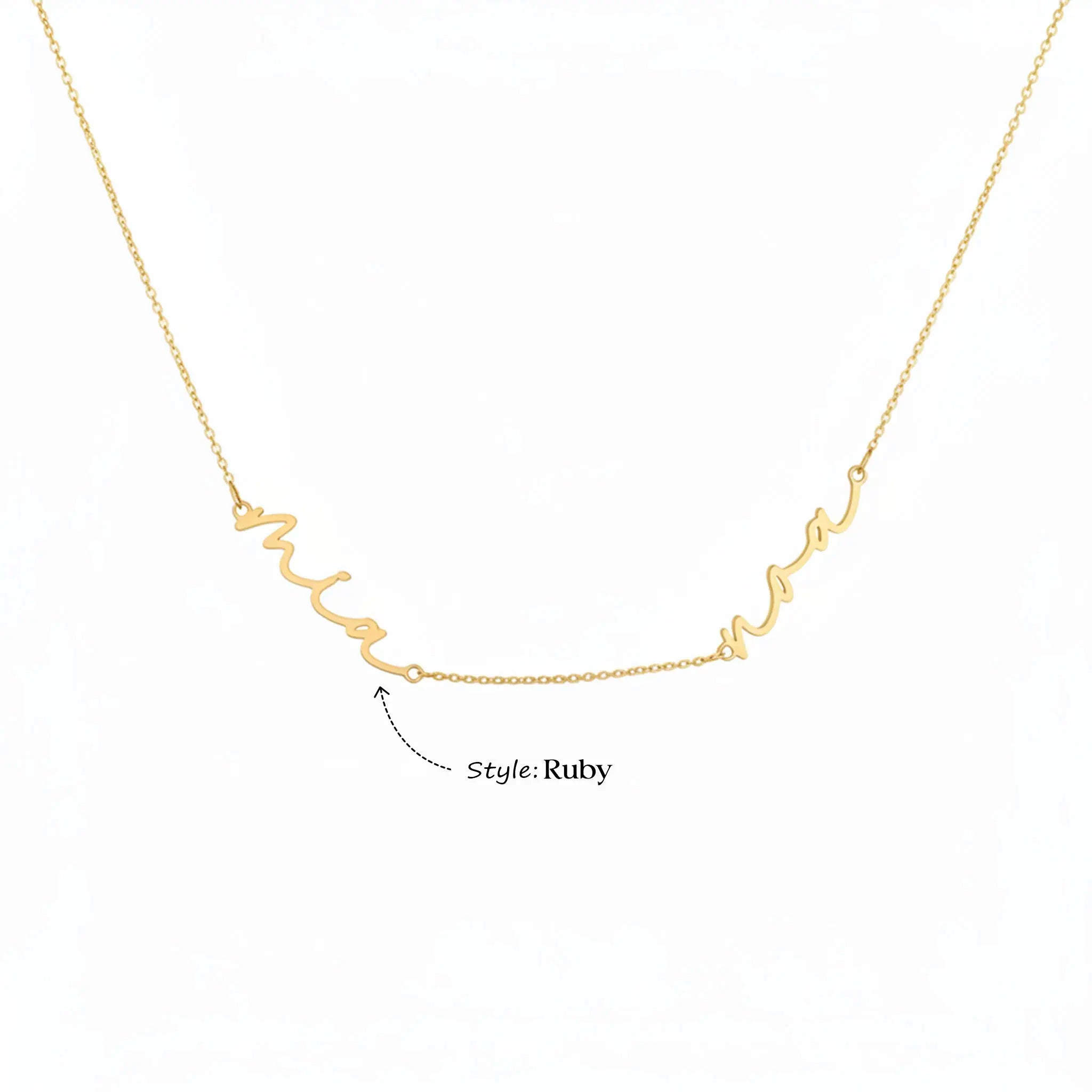 Kids Double Name Necklace – Children’s Personalised Multiple Name Gift in Gold & Silver