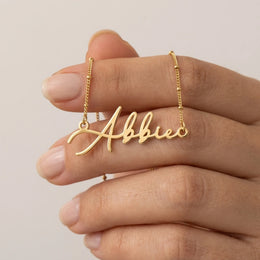 Abbie Name Necklace | 18ct Gold, Silver & Vermeil | Ready to Ship