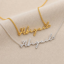 Abigail Name Necklace | 18ct Gold, Silver & Vermeil | Ready to Ship
