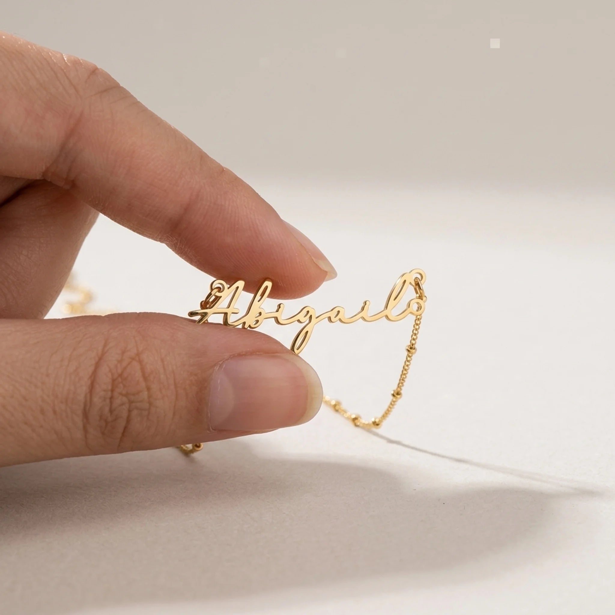 Abigail Name Necklace | 18ct Gold, Silver & Vermeil | Ready to Ship