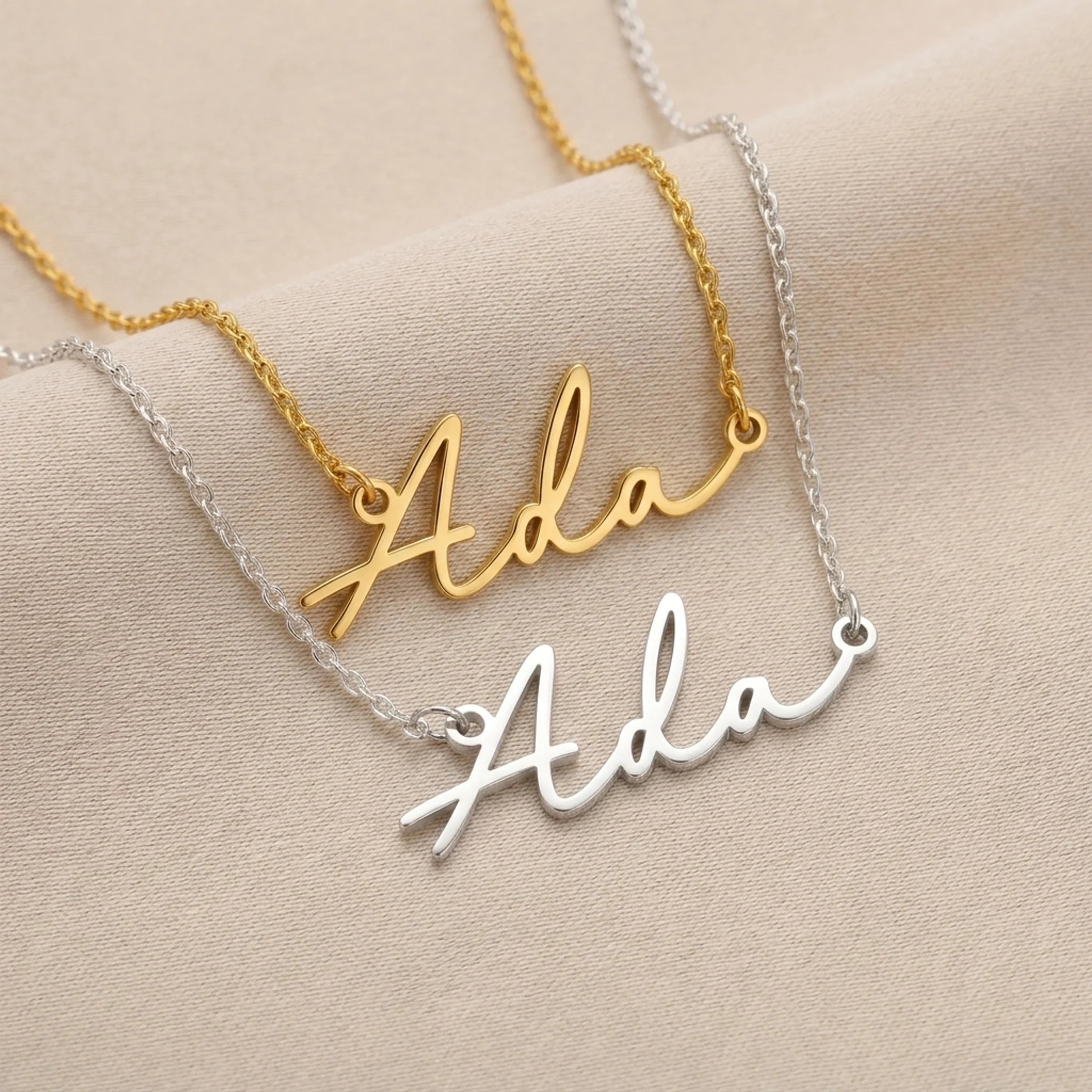 Ada Name Necklace | 18ct Gold, Silver & Vermeil | Ready to Ship