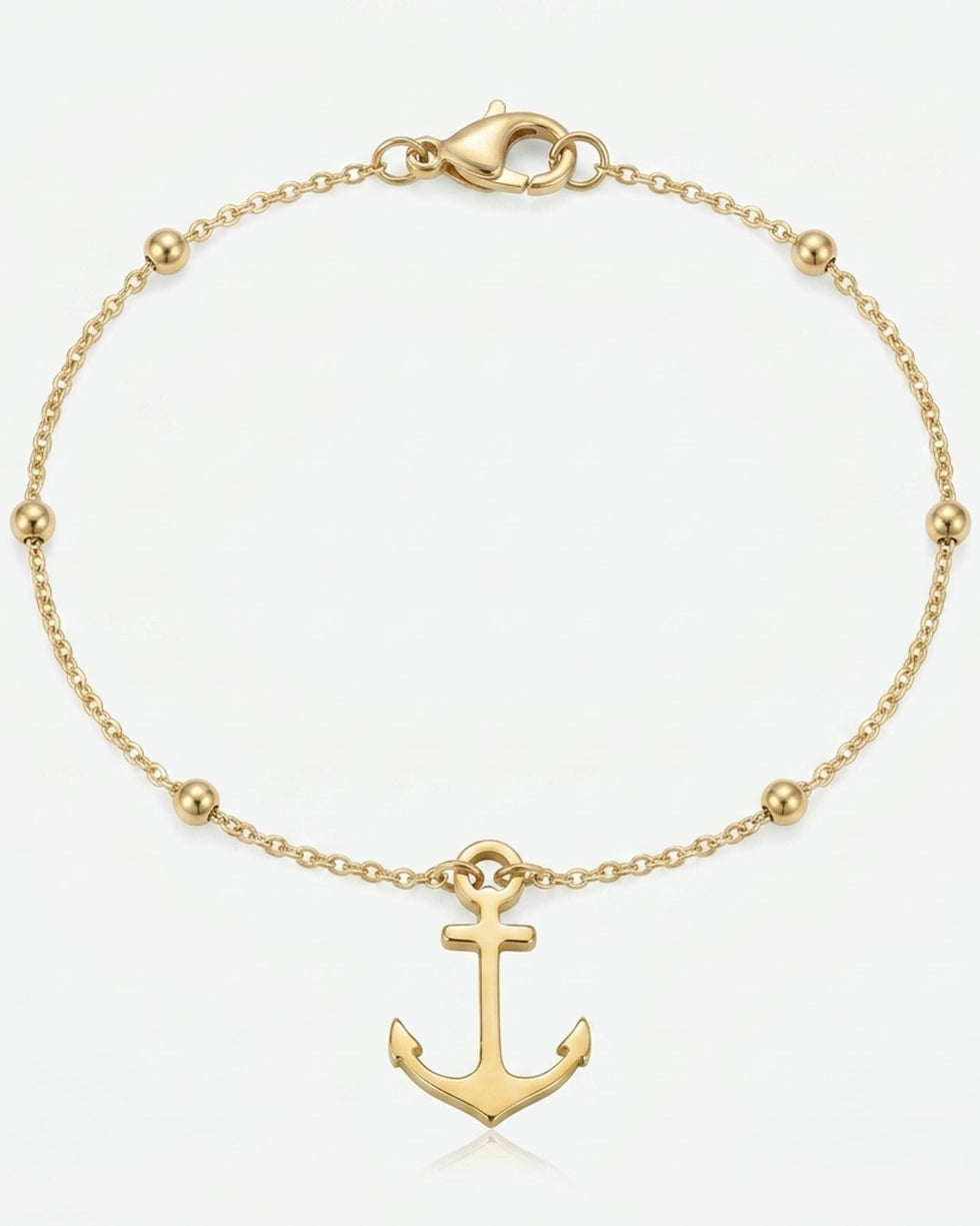 Anchor Charm Necklace & Bracelet