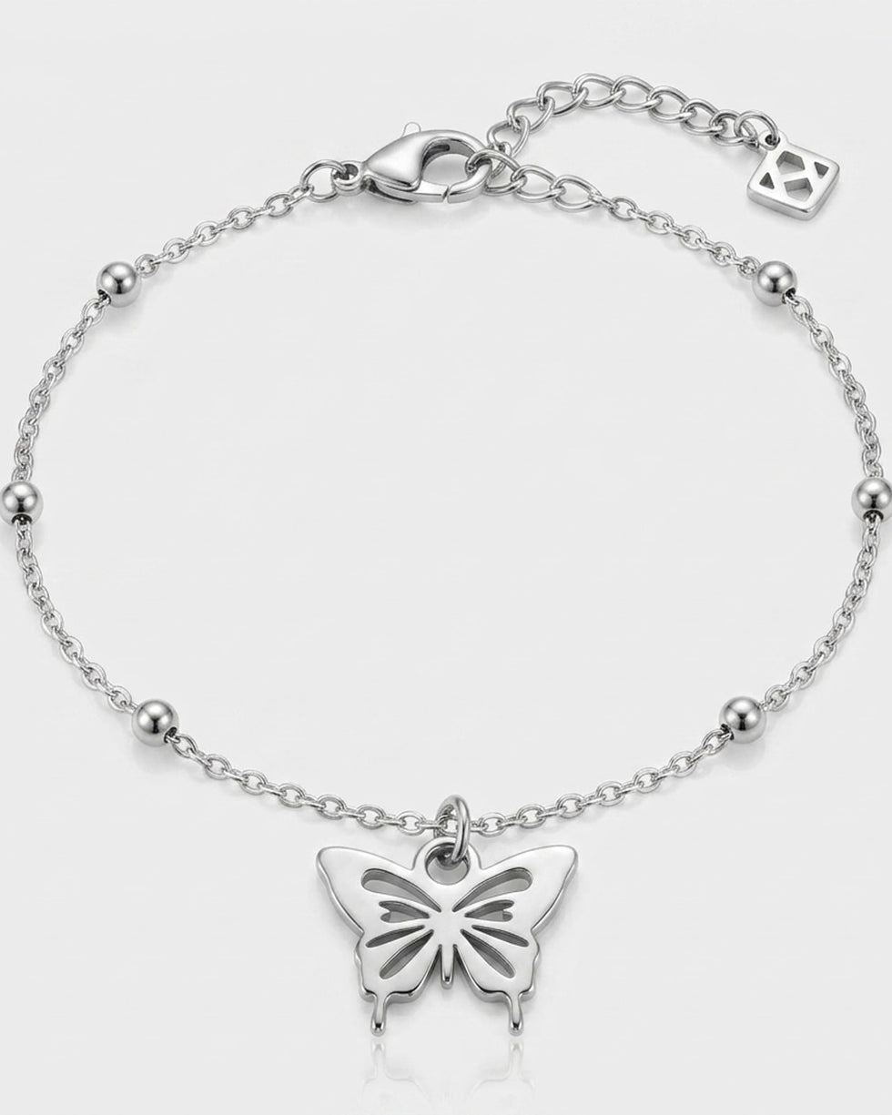 Butterfly Charm Necklace & Bracelet