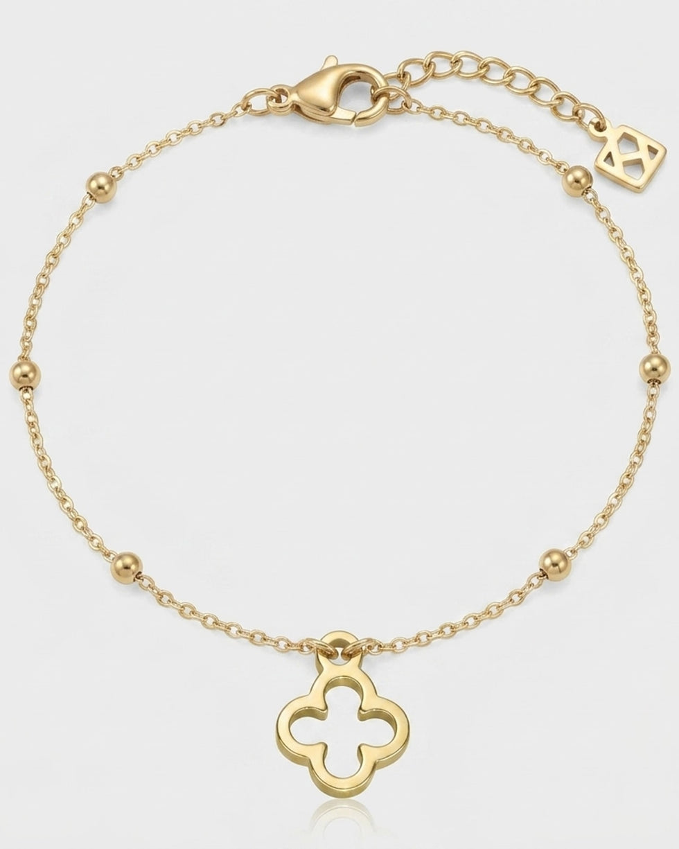Clover Charm Necklace & Bracelet