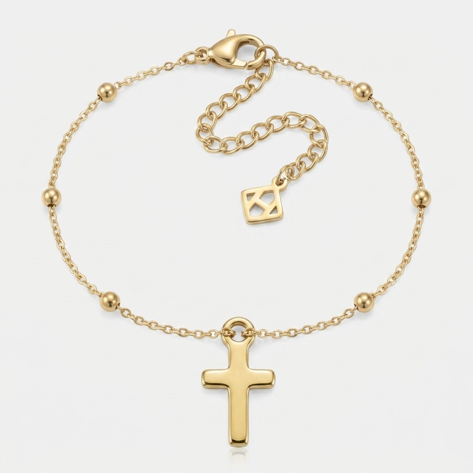 Cross Charm Necklace & Bracelet