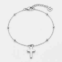 Cross Charm Necklace & Bracelet