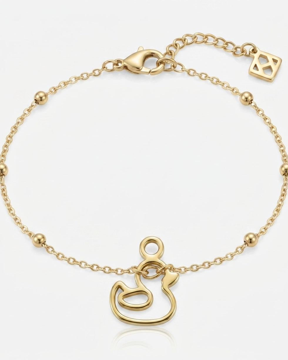 Duck Charm Necklace & Bracelet