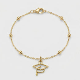 Graduation Cap Charm Necklace & Bracelet