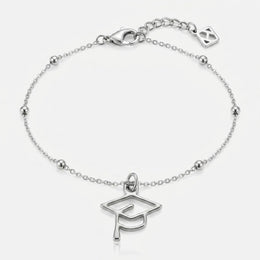 Graduation Cap Charm Necklace & Bracelet