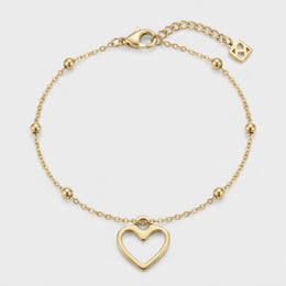Heart Charm Necklace & Bracelet