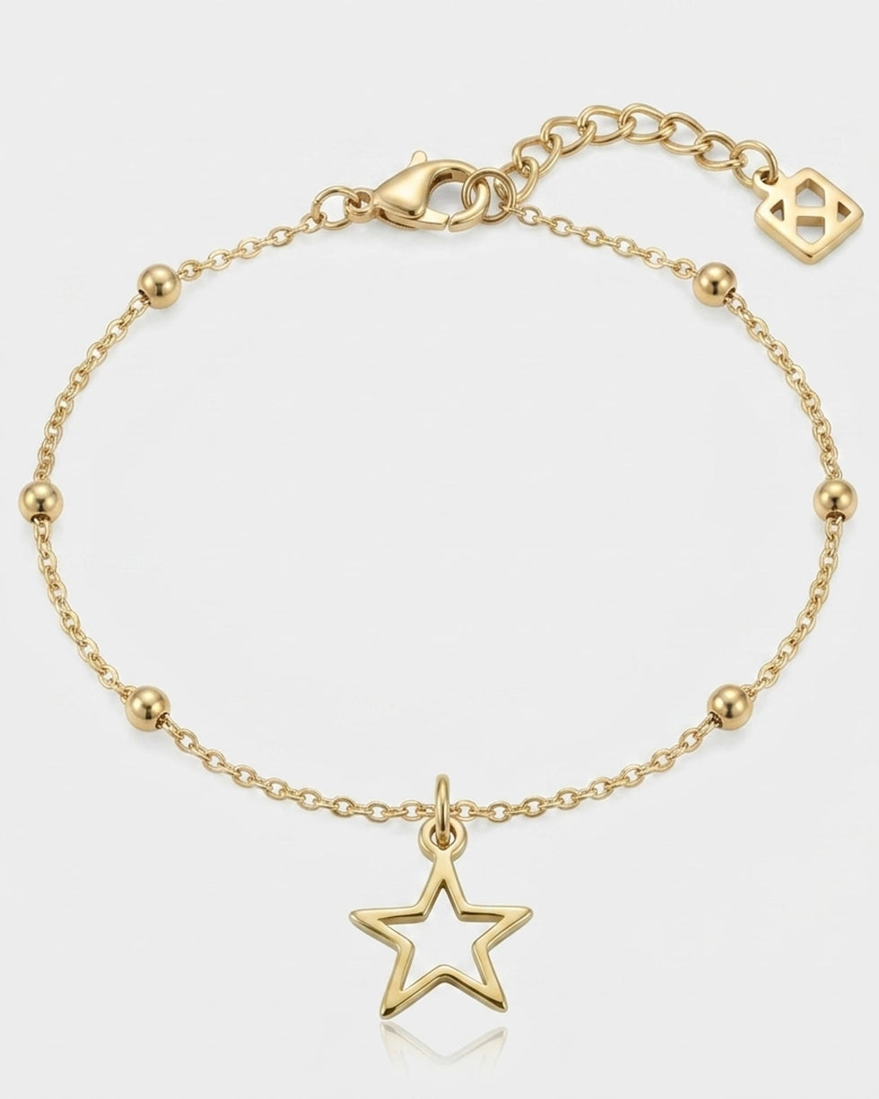 Hollow Star Charm Necklace & Bracelet