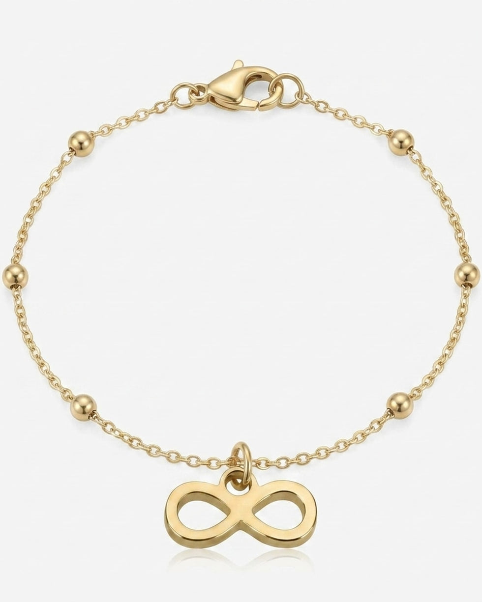 Infinity Charm Necklace & Bracelet