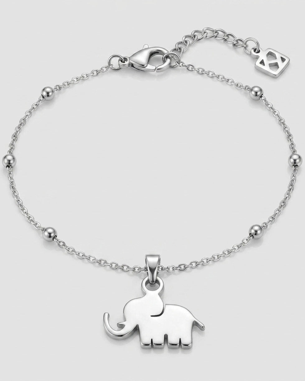 Lucky Elephant Charm Necklace & Bracelet