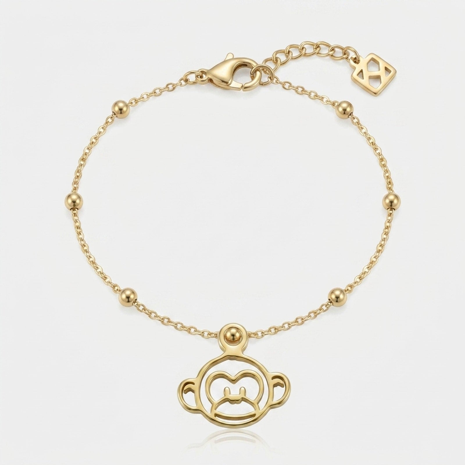Monkey Charm Necklace & Bracelet