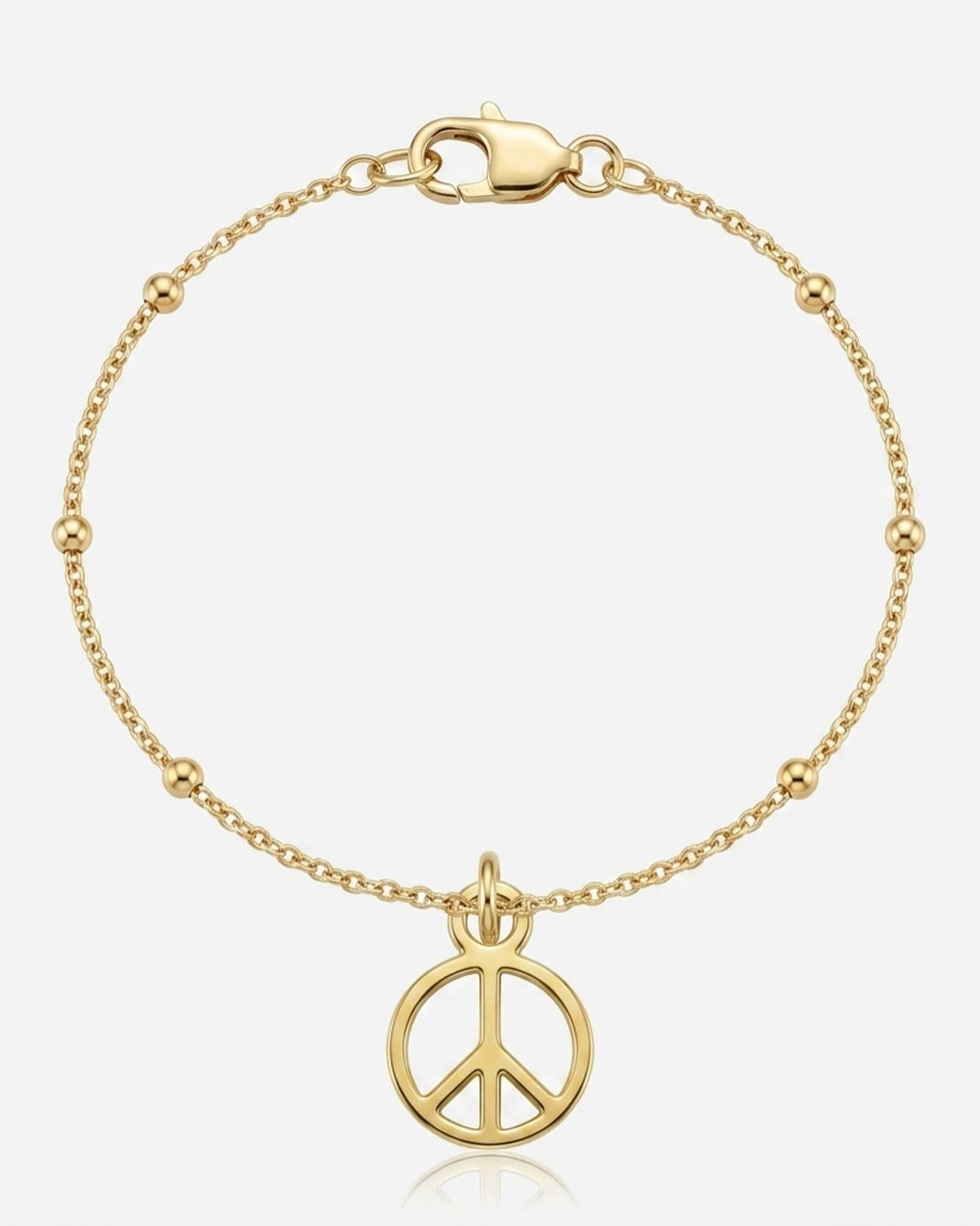 Peace Charm Necklace & Bracelet