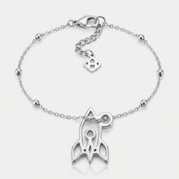 Space Rocket Charm Necklace & Bracelet