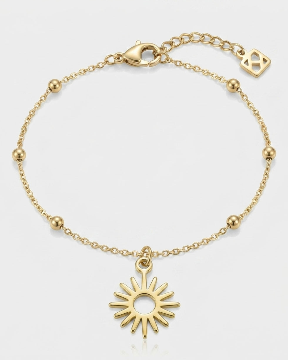 Sun Charm Necklace & Bracelet
