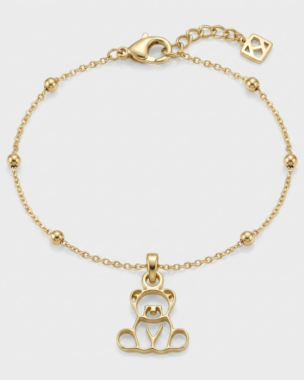 Teddy Bear Charm Necklace & Bracelet
